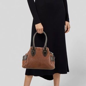 Vintage Authentic Fendi Du Jour Crisp Brown Nappa Leather Shoulder Bag.